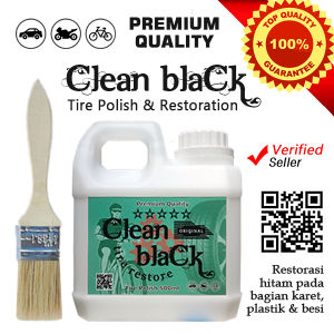 CLEAN BLACK Semir Ban Pengkilap Interior & Eksterior Kualitas Restorer