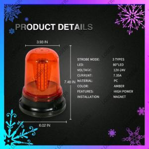 LOSERI PREMIUM Truck Lori Led Warning Light Led Beacon 12V 24V Yellow Red Lampu Emergency Beacon Magnetic Aksesori Lori