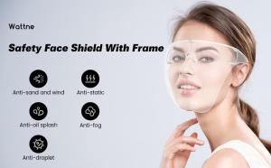 Face Shield Reusable Transparent Acrylic Clear Full Face Protection Hard Anti Fog for Adult or Kids