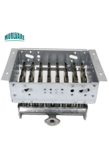 หัวเตาแก๊ส NG LPG เตาอบไอน้ำ หม้อต้ม หน้าแปลนเชื่อมต่อ ชุดหัวเตาสแตนเลส 8 แถวพร้อมฝาปิด