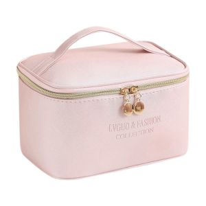 LUMINOU PU Da Lưu trữ Pouch Công Suất lớn Trang điểm Pouch PU Mỹ Phẩm Túi Du Lịch Tổ Chức Vệ sinh cá nhân Túi