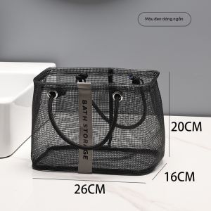 Túi đựng đồ tắm gấp gọn giỏ đựng quần áo bẩn chống thấm nước dung tích lớn xách tay dạng lưới.