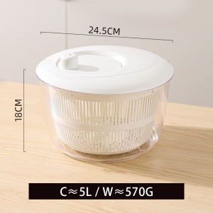Tầm Nhìn 5L Của Nhãn Hiệu Rổ quay ráo nước làm salad Rau Máy Giặt Đa Chức Năng Dehydrator Hộ Gia Đình Salad Máy Sấy Trái Cây lưới ráo nước Nhựa dụng cụ nhà bếp Spinner