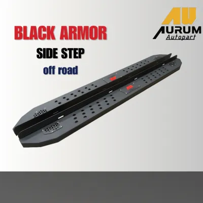 บันไดข้างรุ่น BLACK ARMOR บันไดข้างเหล็กออฟโรดของใหม่100% (สามารถเปลี่ยนสีตะแกรงได้)
