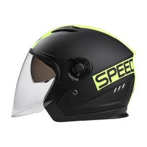 Helmet motosikal helmet separuh dewasa versi sukan empat musim dual lens electric topi keledar basikal menunggang helmet motosikal helmet uniseks