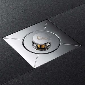 304 Stainless Steel Floor Drain Anti-Odor Anti-Clog Universal For Shower Sink & Washing Machine Bouncing Core Seal Cover Anti Odor Anti Insect Bathroom Drain Cover