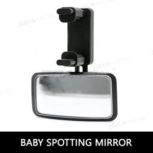 SEAMETAL Car Baby Rear View Mirror Mount Clip 360° Rotates Adjustable Auto Observing Back Seat Auxiliary Mirror Baby Monitor