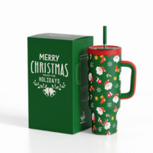 New Christmas 2026 Gifts Tumbler Christmas Cups 40 Oz Insulated Tumbler With Straw and Handle for Sale