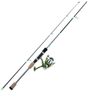 Fishing Rod and Reel Set 5.2:1 Gear Ratio Spinning Fishing Reels High Quality Glass Fiber Spinning Rods for Fishing