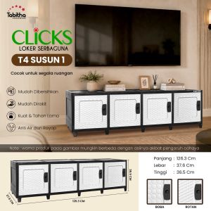 TOWER 4 - LEMARI PAKAIAN PLASTIK TABITHA CLICKS LOCKER BOX SUSUN 2 [TABBOX]