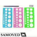 Penggaris Sablon / Mal / Cetakan Gambar / Lukis / Stensil Lingkaran / Bulat / Circle / Round Hollow Drawing / Painting / Stencil / Quilling Ruler / Template Samoyed DTMP-C2088. 