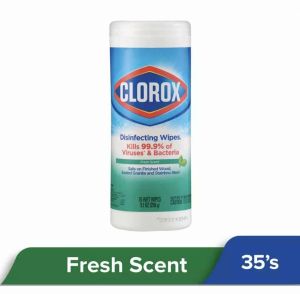 [พร้อมส่ง] ถูกที่สุด CLOROX ทิชชู่​เปียกสำหรับทำความสะอาดฆ่าเชื้อโรค แผ่นเช็ดทำความสะอาดฆ่าเชื้อ กระปุกใหญ่ 35แผ่น