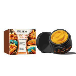 Eelhoe Soft Brown Tanning Cream Outdoor Beach Sunbathing UV Sun Use Self Tanning Moisturizer Boosting Summer Beach Long Lasting Bronzing Sunless Wheat Bronze Skin Natural Tanning Cream Shining Brown Tanning Accelerator Cream Bronzer Lotion