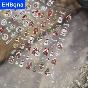 [COD] EHBqna SPORTS สติกเกอร์ศิลปะติดเล็บรูปเกล็ดหิมะในฝันสำหรับฤดูหนาวเครื่องประดับเล็บต้นคริสต์มาส