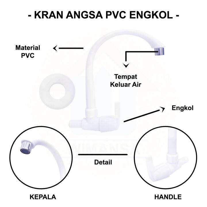 Kran Angsa Pvc Engkol Putih Kran Cuci Piring Lazada Indonesia