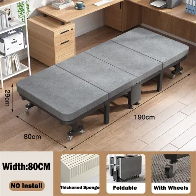 NAIJIA Luxury Folding Bed with Mattress Katil Lipat Reclining Chair Portable Adjustable Heavy Duty折疊床