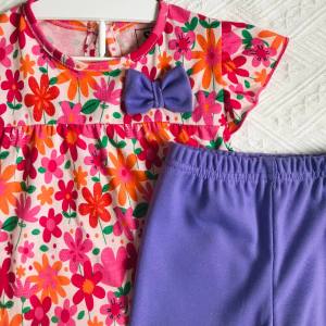 MIA Baby Kids Girl Set (12-36 Months) Blouse with Pants Clothing Set / Baju Baby Kanak Kanak Perempuan 1 2 3 Tahun Pink Purple