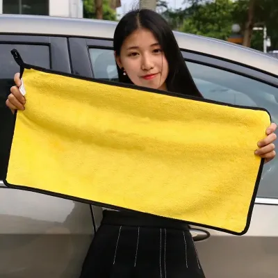 ZCAUTO ผ้าไมโครไฟเบอร์ ผืนใหญ่ 30x60 Premium ผ้าเช็ดรถ ผ้าเอนกประสงค์ ซับน้ำดีหนานุ่ม