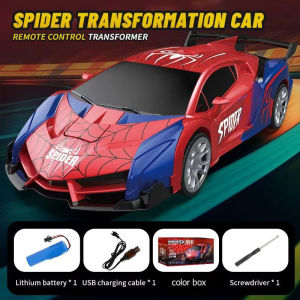 [Popular]Remote control deformation vehicle 1:18 one-click deformation spider remote control electric toy car