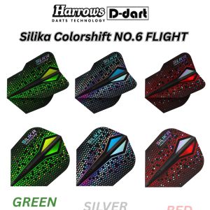 Harrows Dart Flights - Silika Colourshift Shape (No.6) 100 Micron Darts flight 3Pcs/pack