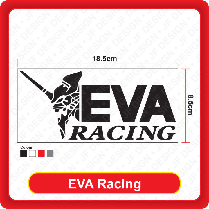 [066] Quality Car Sticker EVA Racing [18.5cm x 8.5cm][Sticker Cutting ...