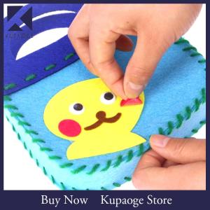 [Kupaoge] 8Pcs Kids Sewing Kit DIY Felt Sewing Kits Preschool Educational Toys Craft Felt With Safety Needle For Boys Girls Beginners