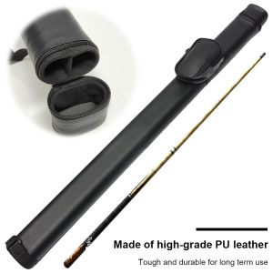 COD [Free Shipping] Portable Baseball Bat Bag Stick Cover Leather Billiard Cue Case Billiard Cue Portable Container for 1/2 Snooker Billiard