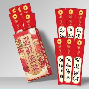 Combo 2 bộ lì xì gieo quẻ (24 lì xì gieo quẻ) và 50 lì xì TẾT truyền thống - 2024 (MẪU NHƯ HÌNH)