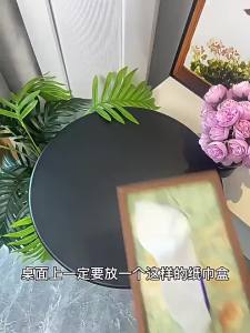 กล่องทิชชูตั้งโต๊ะ โรงแรม เชิงพาณิชย์ ระดับไฮเอนด์ สไตล์จีนเรียบง่าย กล่องใส่ทิชชูไม้แบล็ควอลนัท [ จัดส่งฟรี ]