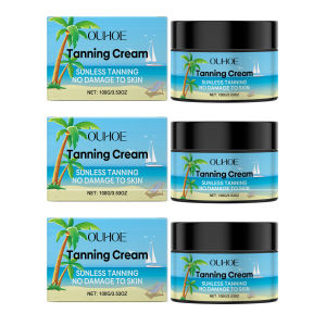 OUHOE ครีมเร่งการทำผิวสีแทน Self Tanning Cream ครีมช่วยผิวแทน Bronze Quickly Shine Natural Sunless Tan Sparkling Glow Self Tanners บรอนเซอร์ร่างกายครีม ผลิตภัณฑ์บำรุงผิวและทำผิวเป็นสีแทนธรรมชาติ