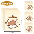 SNJVB1870 30Pcs Capybara Disposable Garbage Bags Cartoon Self Adhesive Desktop Trash Can  Thickened Car Dashboard Trash Bag. 