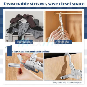 Gantungan Baju 5 IN 1 Hanger Baju Lipat 5 Lubang