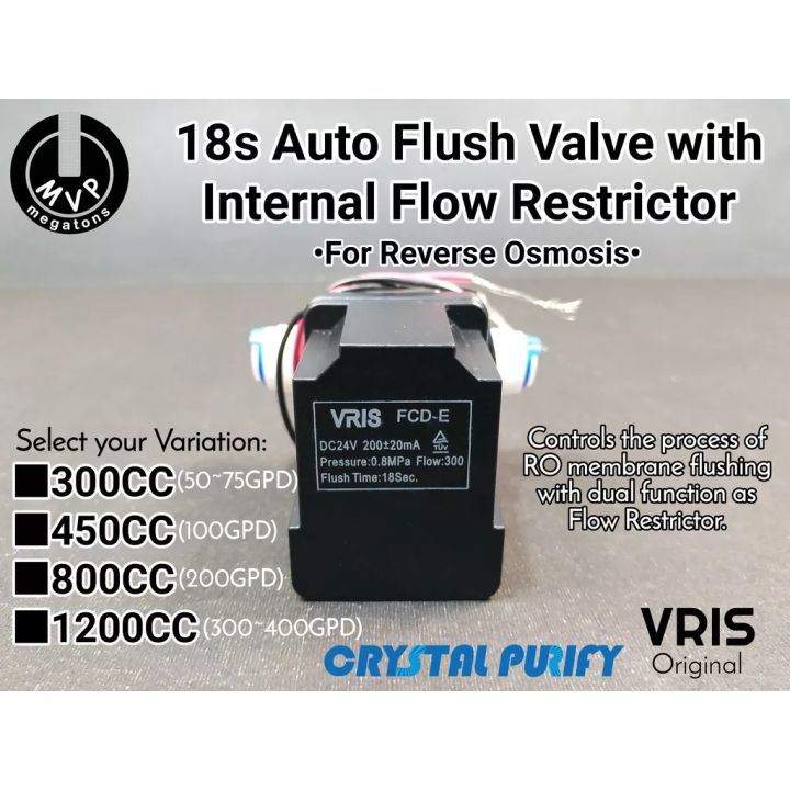 Auto Flush Valve 18s with Internal Flow Restrictor Original VRIS FCDE