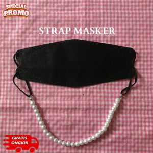 trap Masker Hijab | Strap Masker 2 in 1 | Kalung Masker Mutiara | Gantungan Masker