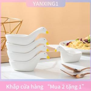 [COD] YANXING1 Châu Âu gốm bộ đồ ăn trắng muỗng Bát trứng cá muối Snack tấm trái cây Platter nhà hàng nhà bếp gốm bộ đồ ăn Bát tấm