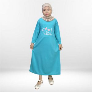 CF Gamis Anak Perempuan Print DTF Cool Star Baju Muslim