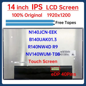 14" Laptop LCD Touch Screen NV140WUM-T08 N140JCN-EEK B140UAK01.3 R140NW4D R9 Display Matrix Panel Replacement 1920x1200 40 Pins