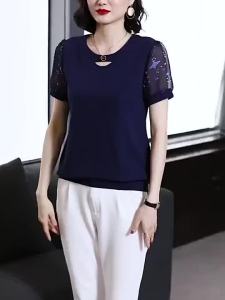 Áo cánh nữ cho nữ cỡ lỡn Áo thun ngắn tay áo rộng