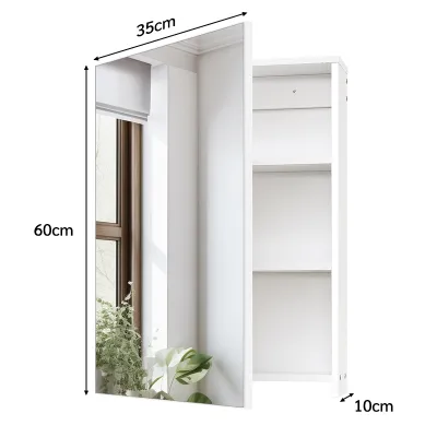 Modern Hanging CR Storage Cabinet Wall Mounted Vanity with Mirror Durable Medicine Cabinet with Adjustable Shelves