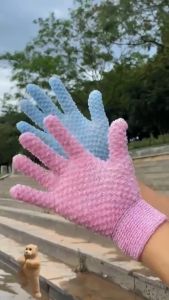 1pcs Shower Gloves Exfoliating Wash Bath Gloves kid Resistance Nylon(Random Color) COD