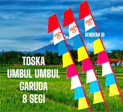 (10 PCS) UMBUL UMBUL WARNA WARNI DAN MERAH PUTIH