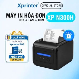 Máy In Hóa Đơn Xprinter XP-N300H K80 USB + LAN + COM In Bếp Có Loa Và Đèn Báo Cắt Giấy Tự Động