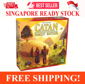 CATAN FAMILY EDITION BOARD GAME FAMILY BOARD GAME BOARD GAME FOR ADULTS AND FAMILY AGES 10+ FOR 3 TO 4 PLAYERS AVERAGE PLAYTIME 60 MINS