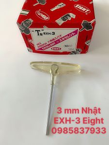 [Freeship +quà tặng] Lục giác 3 mm chữ T ngắn EXH-3 Eight Nhật tại Máy cầm tay NTT dùng vặn ốc chìm dễ dàng hiệu quả
