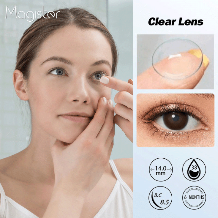 Magister Clear Contact Lens With Power(1.00/8.00) 14.0mm Clear Lens