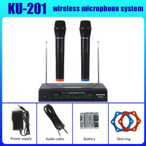 RAYHAYES KU-201 Wireless Microphone professional Original Dual channel Handheld MIC System for Videoke Karaoke Singing