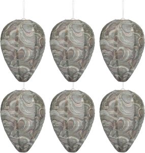 DECYOOL 6 Pack Paper Wasp Nest Decoy Hanging Wasp Deterrent for Hornets Yellow Jackets