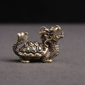 Tượng Nhỏ Bằng Đồng Kiểu Dáng Hình Long Quy Đầu Rồng (Kích Thước: 3.5cm x 2.5cm)