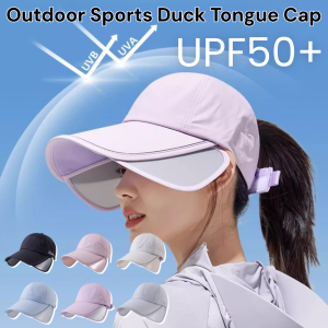Outdoor Sports Duck Tongue Cap Large Brim UV Protection Sun Visor Hat for Women for Travel Riding