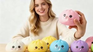 Đồ chơi bóp hình bánh bao tạo bọt giúp giảm căng thẳng đồ chơi bóp hình dễ thương đồ chơi tạo bọt đồ chơi cảm giác có thể kéo giãn.